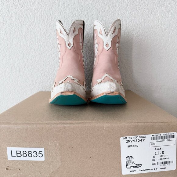 Lane CHASE THE WIND Womens Cowboy Bootie 11 Western Pink Cowgirl Short Boots - Picture 10 of 11